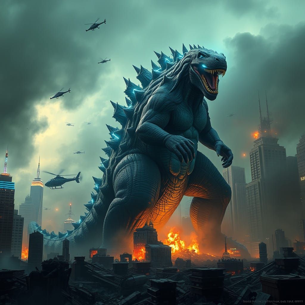 Ancient Monster Unleashes Fury on a Ravaged Metropolis