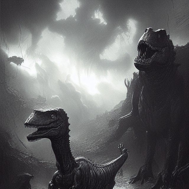 Sinister Jurassic World Horror Engravings