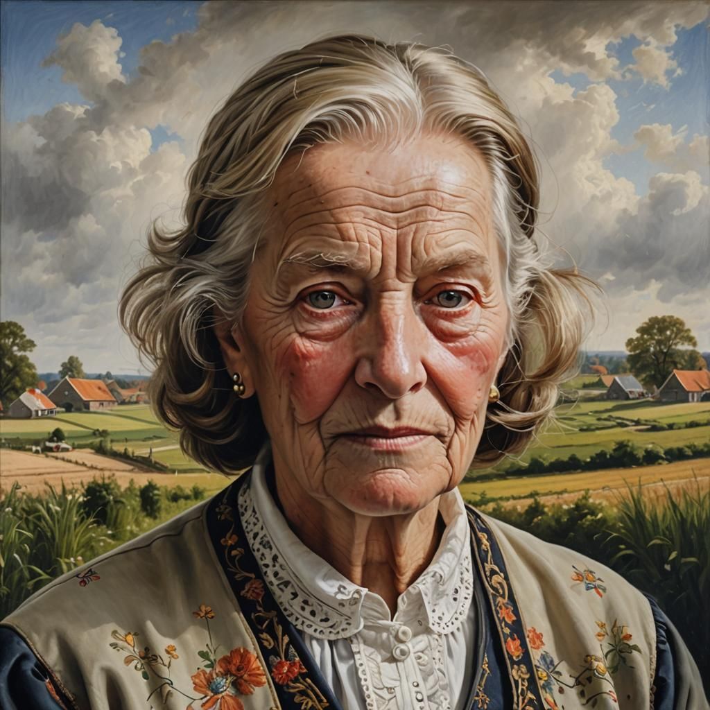 Dutch Realism Portrait of Dimmetje Akershoek