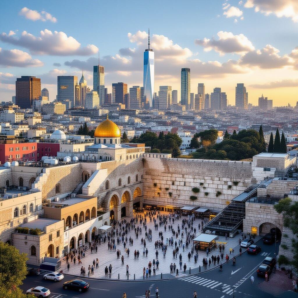 NYC Streets Transform into Jerusalem's Western Wall