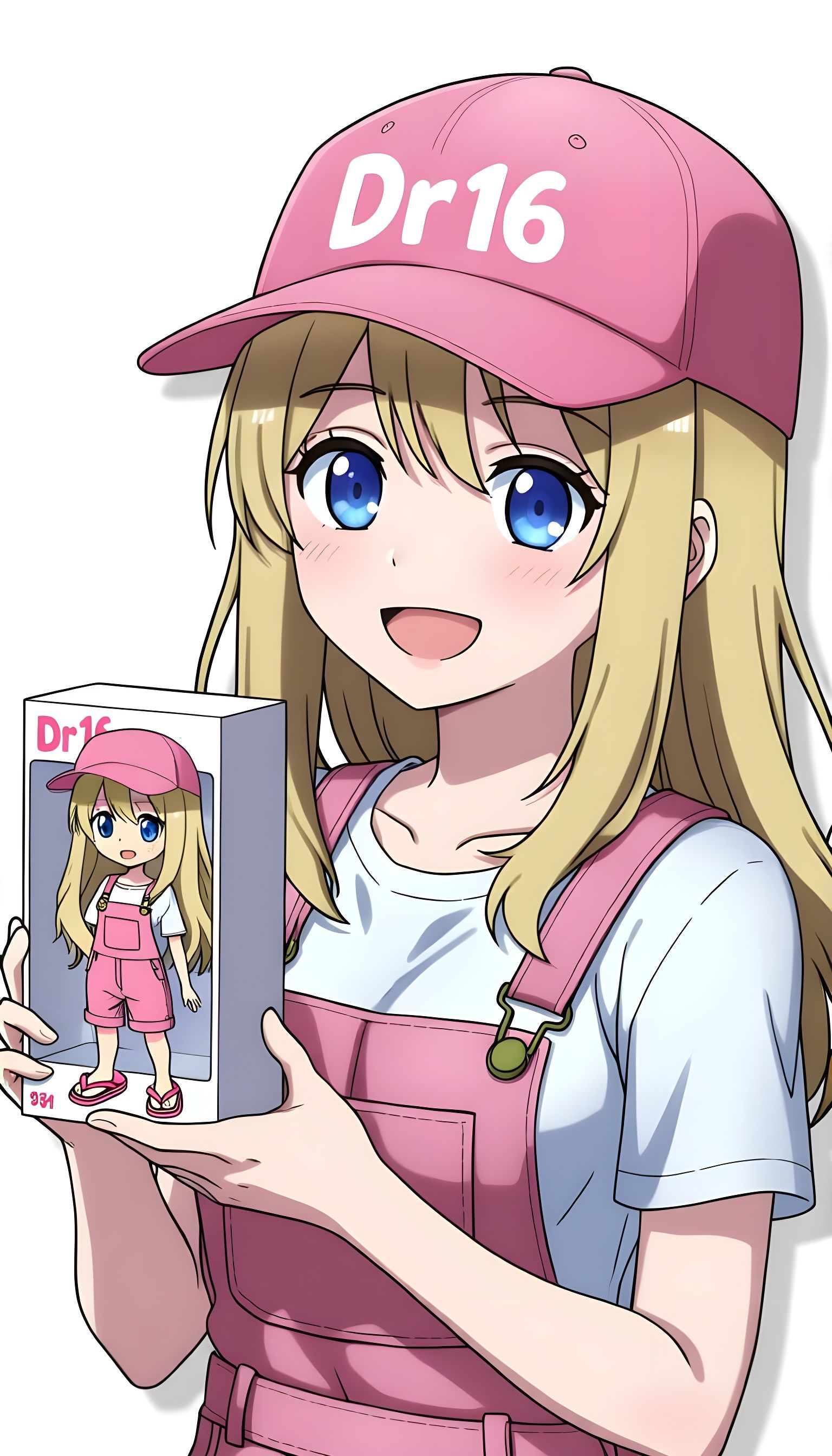 Anime Girl Holding Figure of Herself