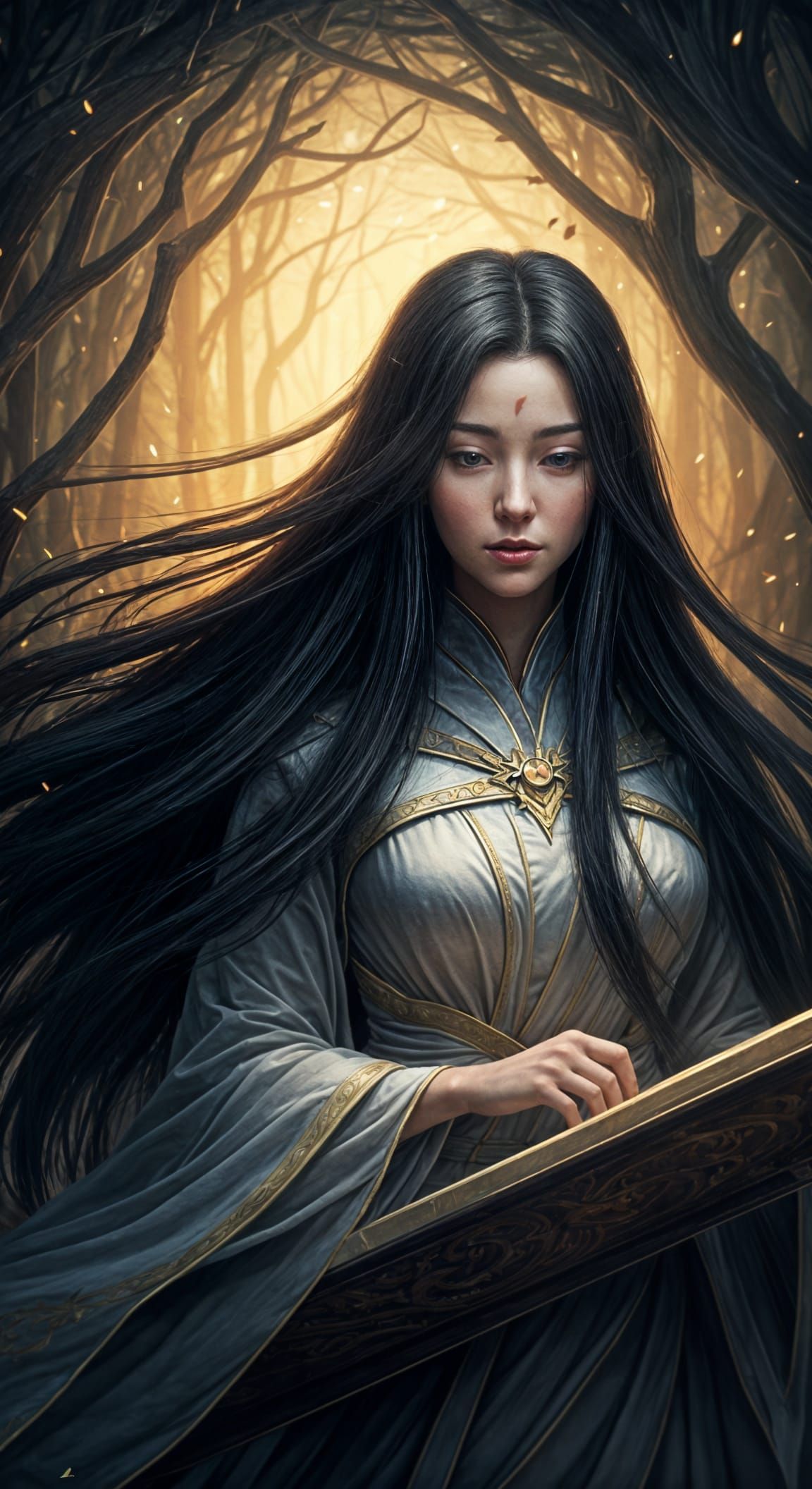 Enchanting Fantasy Siren in Perfect Composition