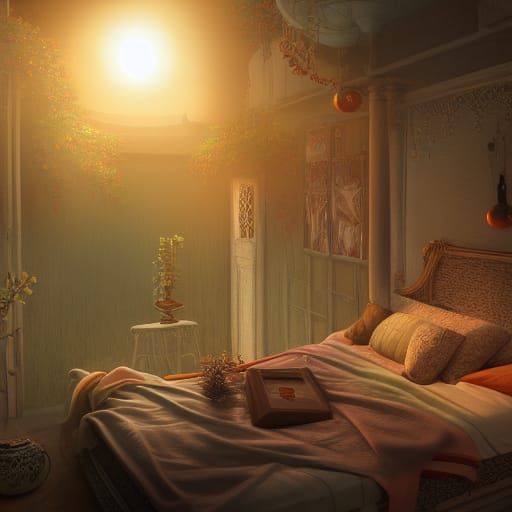 Lesbian Couple in Bed: Happy and Anxious