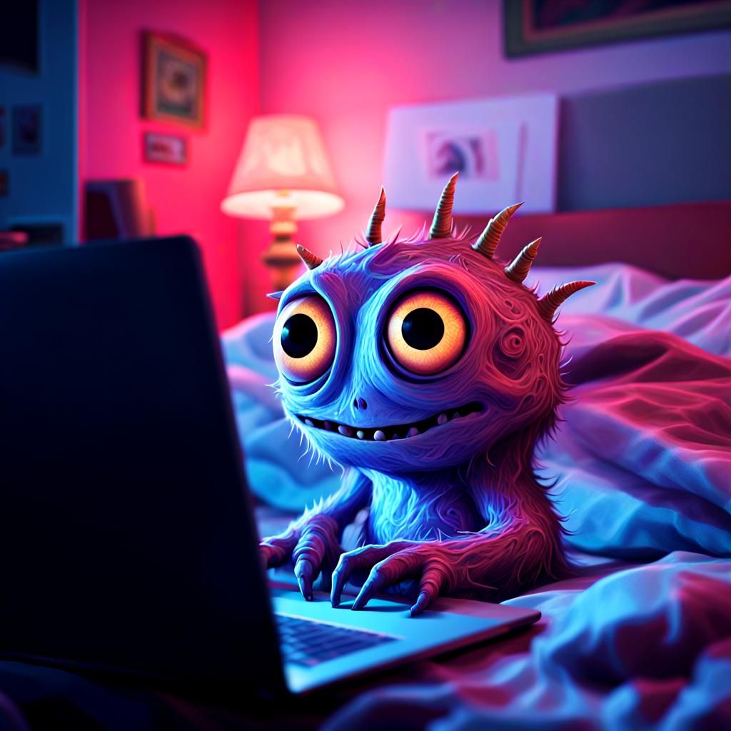 Monster Making AI Art: Meta Infinity Screen