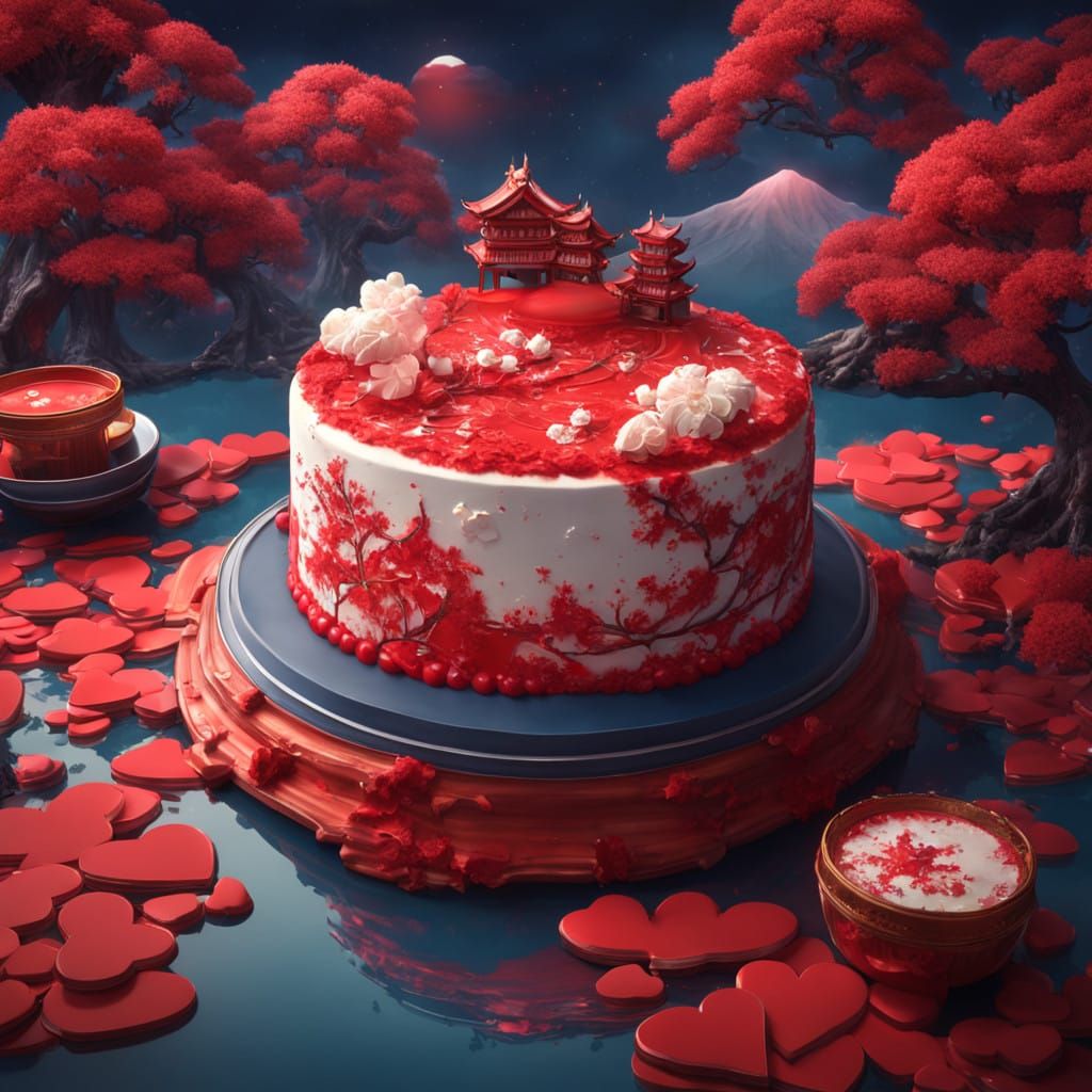 Whimsical Japanese Dessert Dream in Vibrant Colors