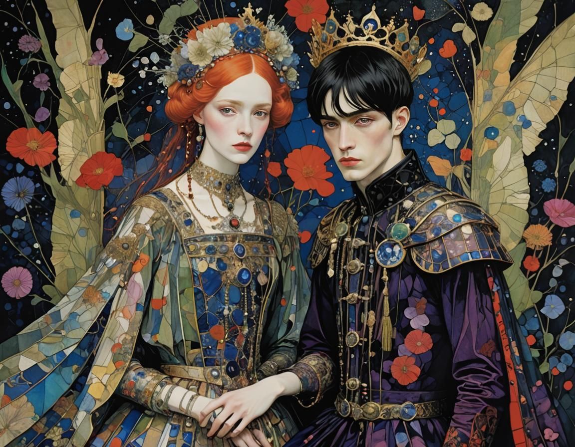 Fairytale King in Dress: Art Nouveau Style