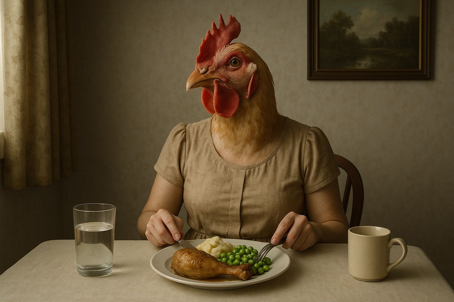 Surreal and Unsettling Realistic AI Image