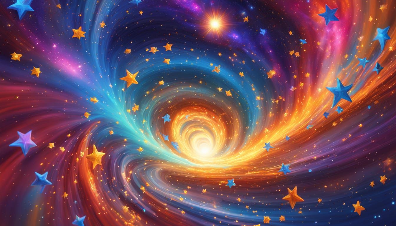 Cosmic Dance in Vibrant Vortex Tunnel