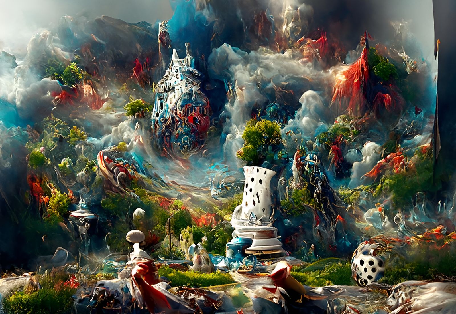 Surreal Wonderland: Four Elements in Digital Art