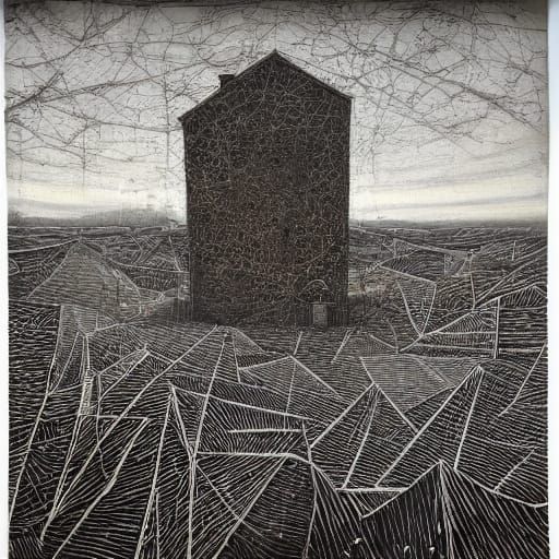 Goth Urban Mural Critiques Industrialization in Neon