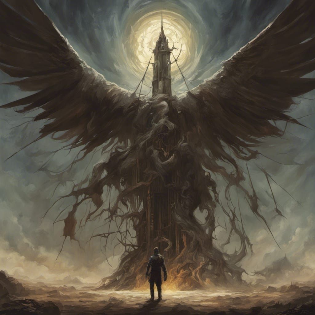 Sinister Pendulum of Destiny: Dark Fantasy Art