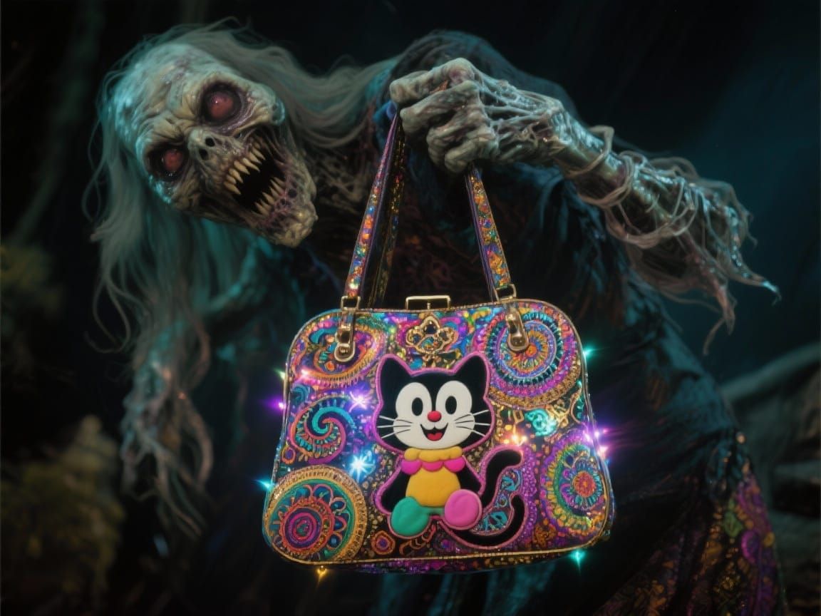 Surreal Cursed Bag of Tricks Photo with Anamorphic Lens Effe...