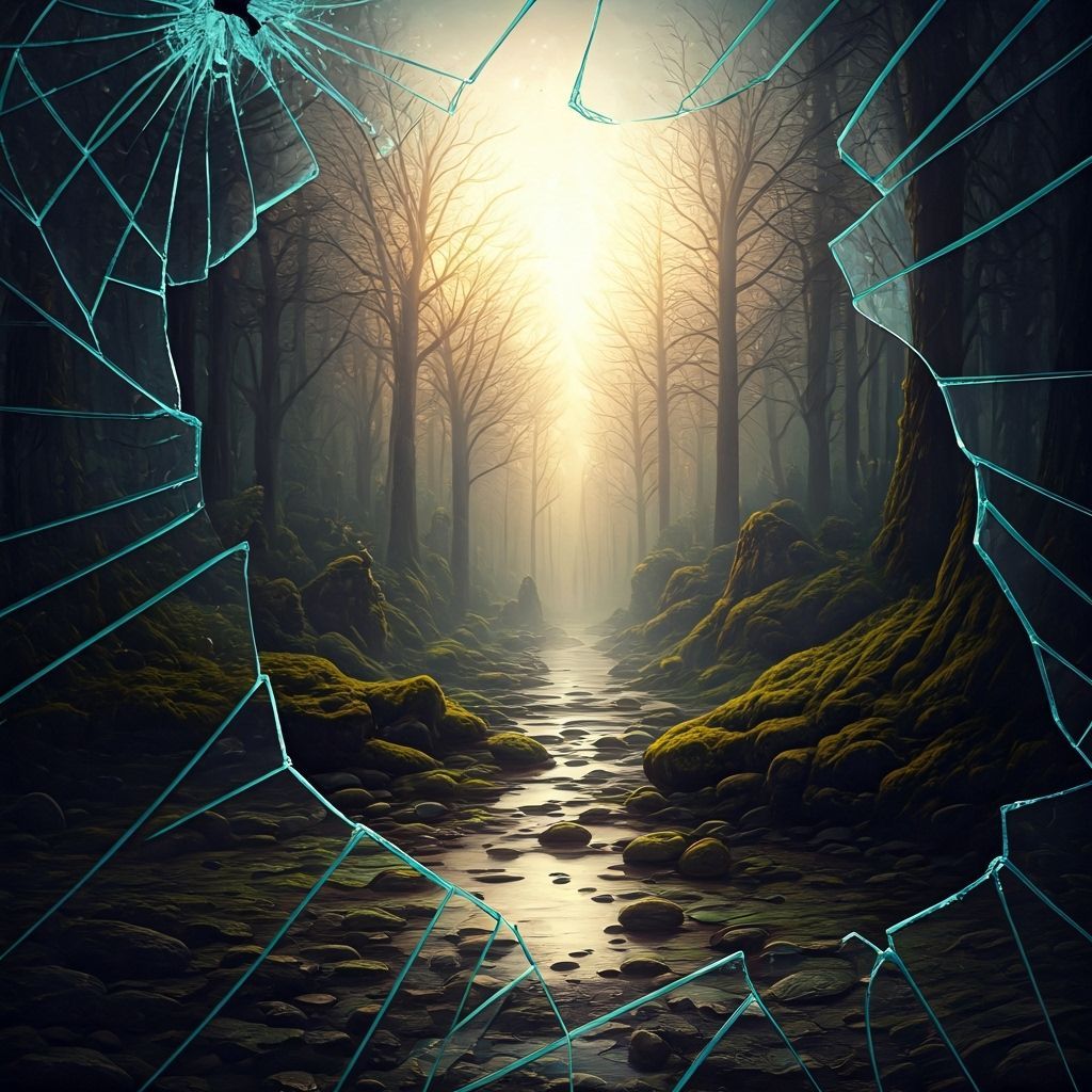 "I broke into a million pieces, and I can't go back
But now I'm seeing all the beauty in the broken glass."