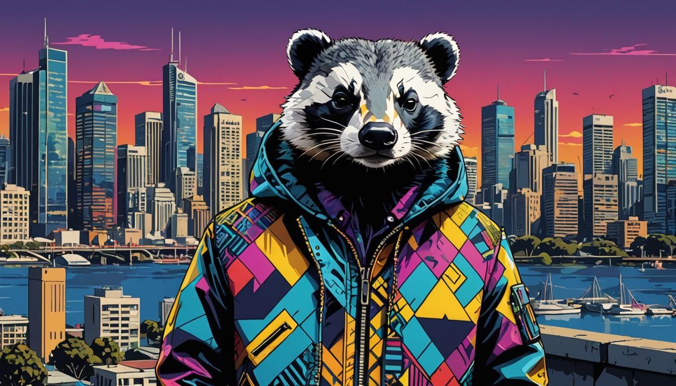 Punk Badger in Brisbane: Digital Pop Art