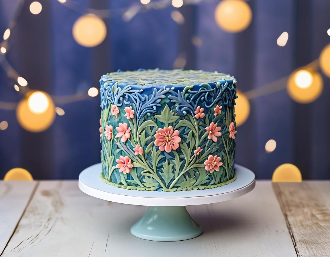 Cake decorating inspired by William Morris