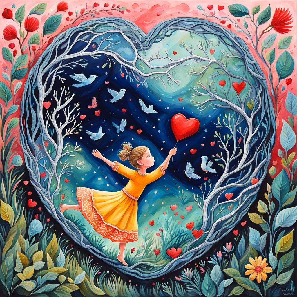 Gouache Painting: Capture My Heart