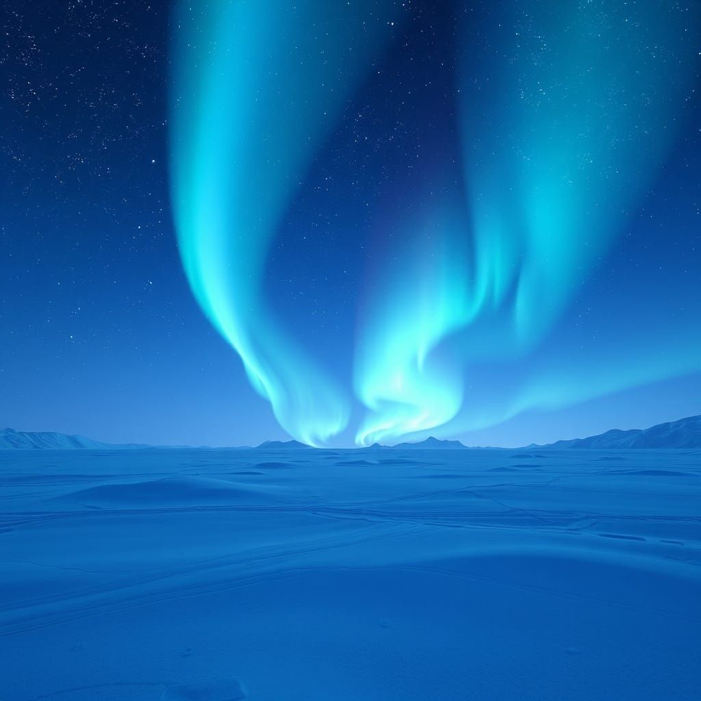 Ethereal Aurora Illuminates Frosty Tundra in 8K