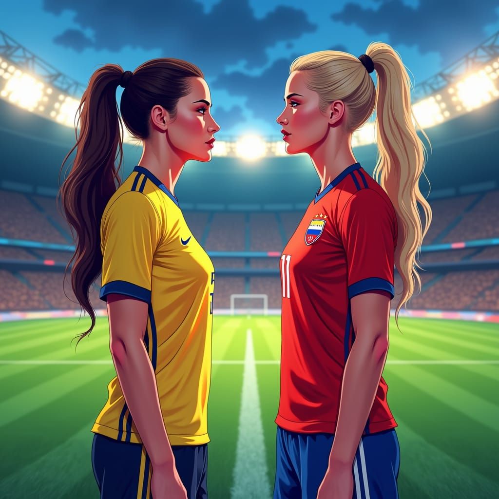 Colombia vs Russia: Women's Soccer at Dusk