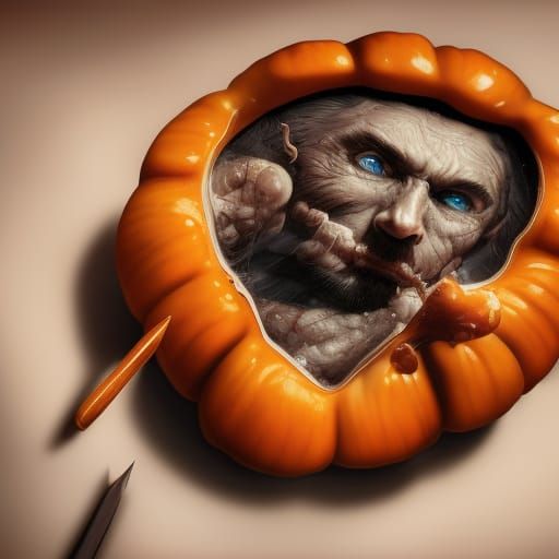 Pumpkin Chocolate Dessert: Comic Book Style Photography