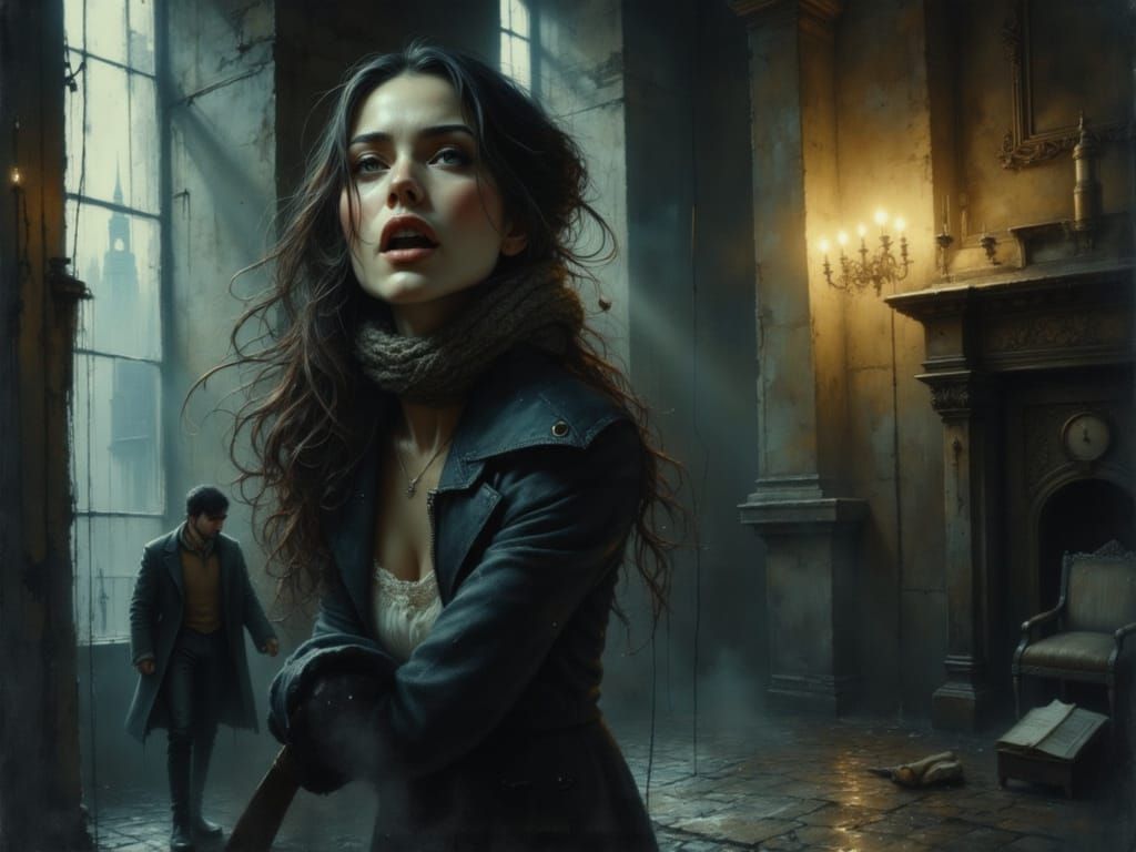 Desperate Plea in the Dark: A Cinematic Portrait