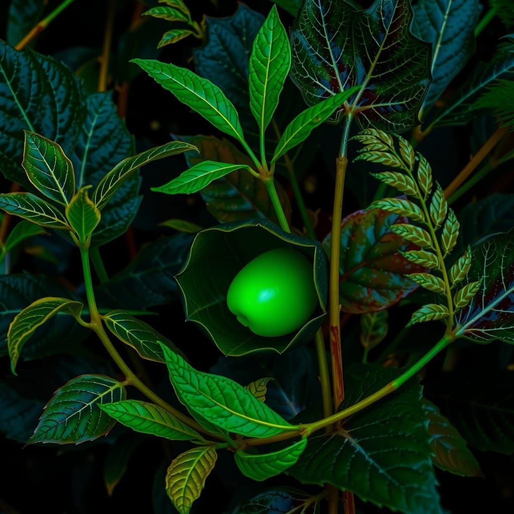 Colorful Abstract: Red, Green, Yellow, Black, White