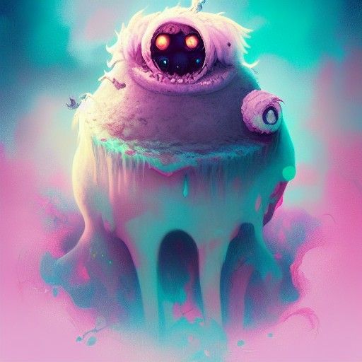 Cute Eldritch Monster in Dreamlike Digital Art