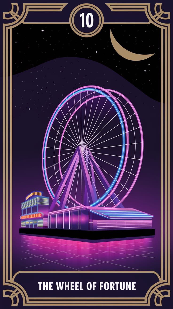 The Wheel of Fortune Tarot Card with Ferris Wheel