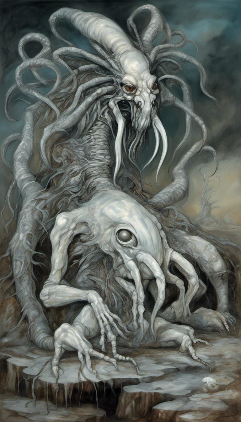 Albino Chimera Mutation by Dr. Moreau: Fantasy Art