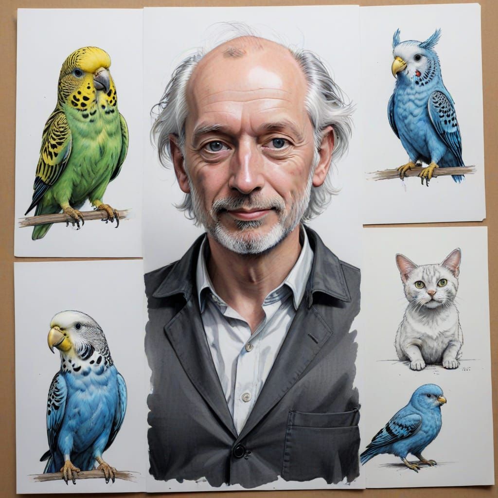 A pet-portrait artist has raised more than £400,000 for charity with his self-confessed "rubbish" pictures.

Phil Heckel...