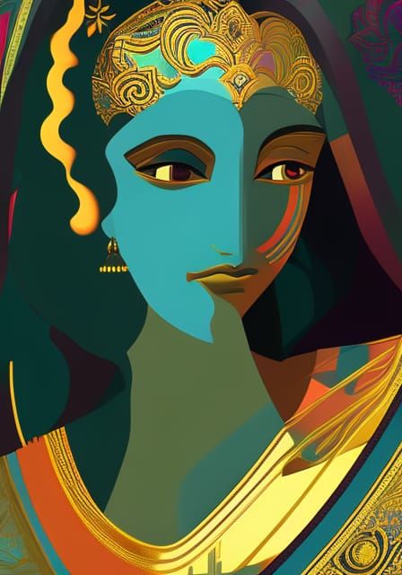 Indian Women: A Holographic Digital Art Piece