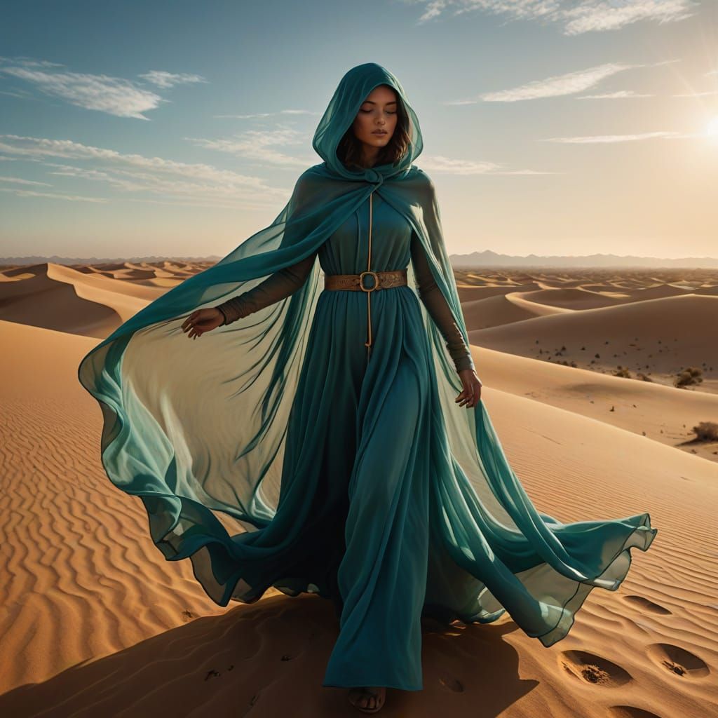 Ethereal Desert Goddess in Dreamlike State