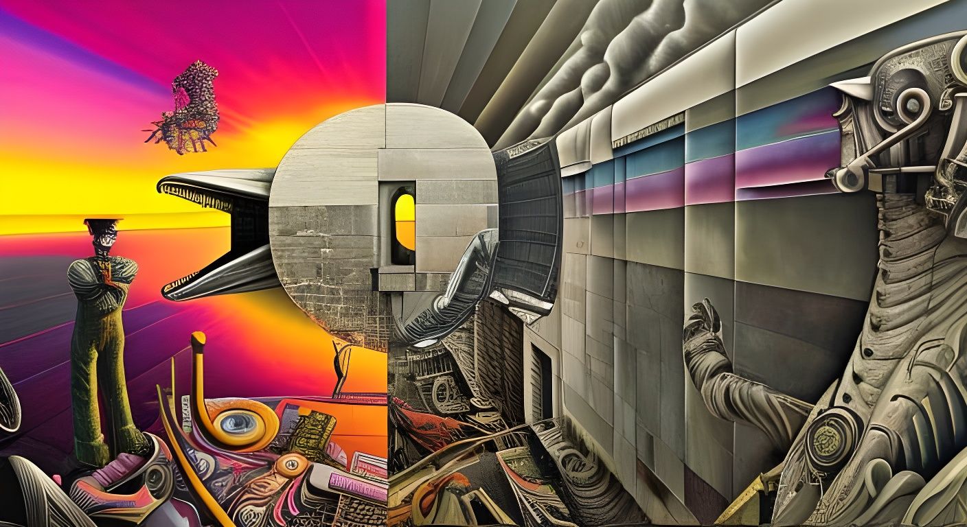 Pink Floyd Division Bell: Surreal AI Art