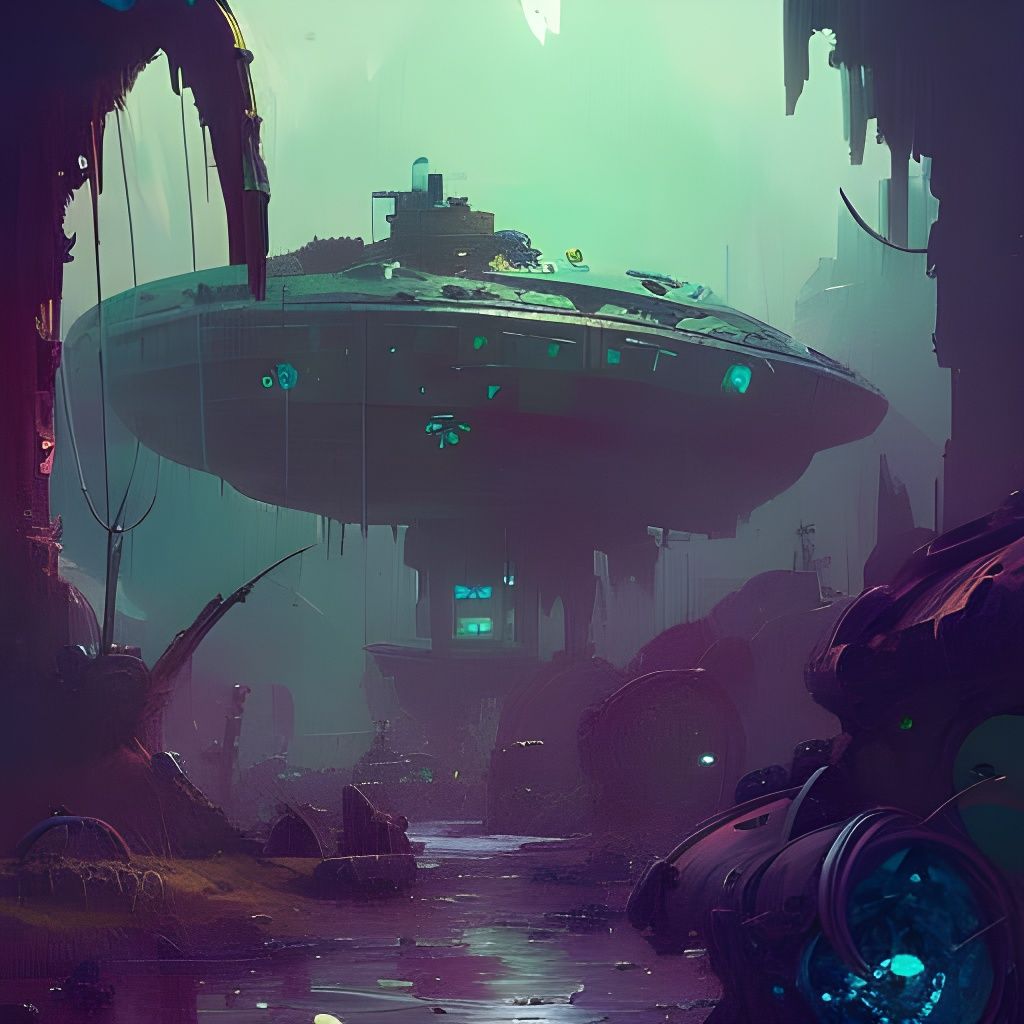 Sci-Fi Junkyard of Crashed UFOs