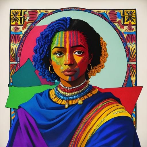 Colorful Portrait of a Woman