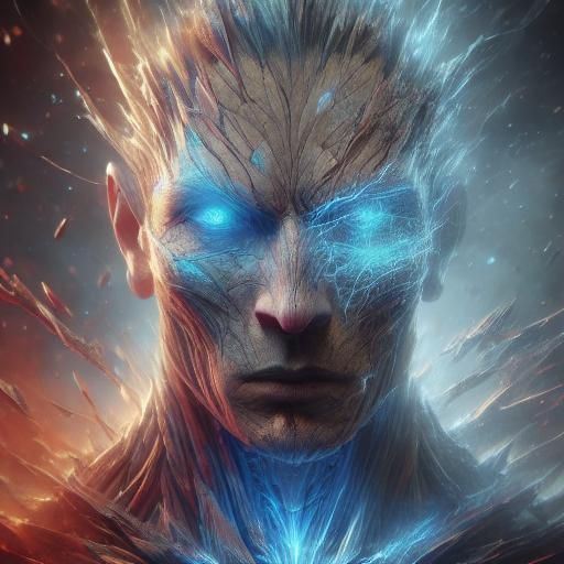 Knight's Crystalline Portal: A Cubist Dark Fantasy