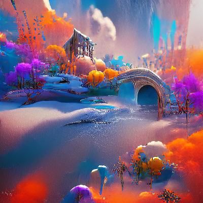 Fantastical Landscape in Deep Color