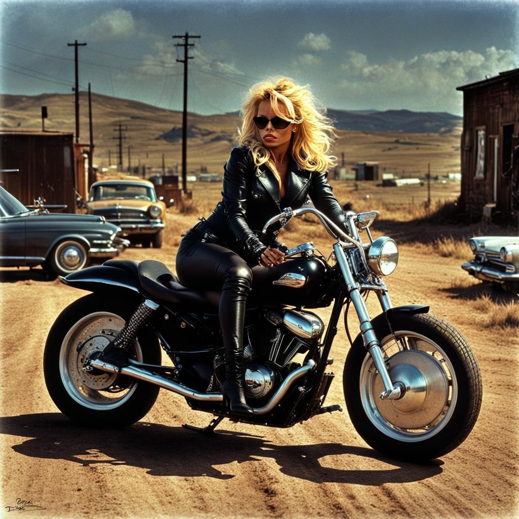 Pamela Anderson as Barb Wire in Hyperrealistic Detail