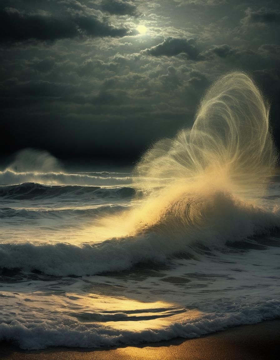 Luminescent Waves in Surreal Style