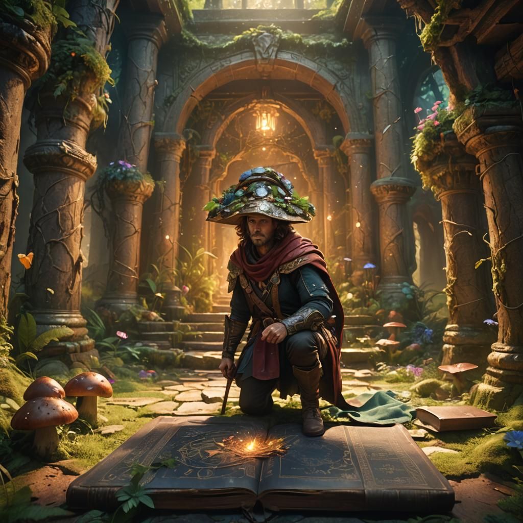 Wizard in Enchanted Forest Concept Art