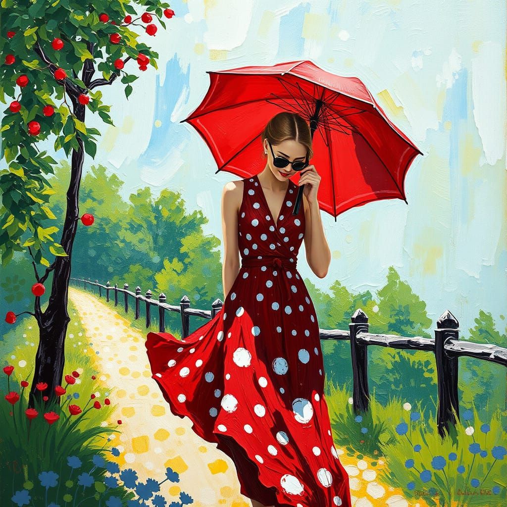 lady in red
