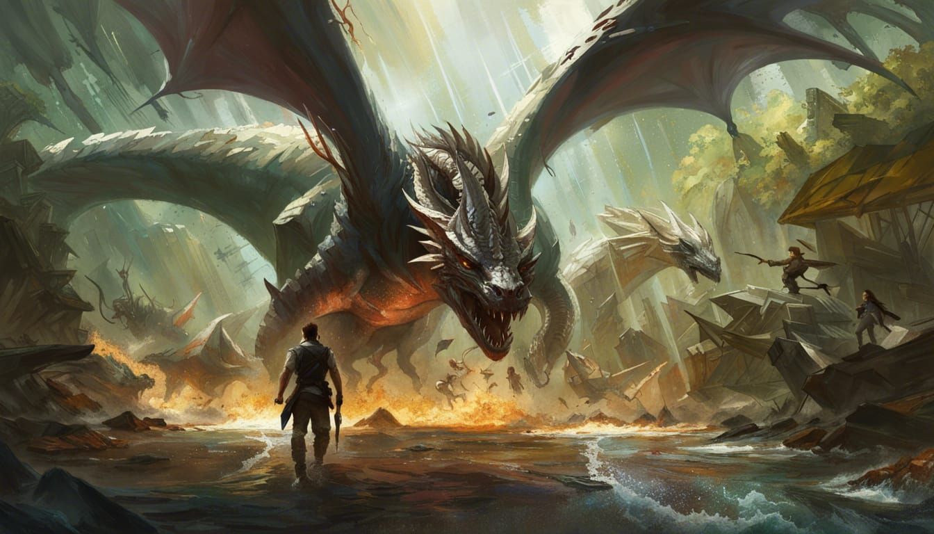 Dragon Riders in Post-Jurassic World: Digital Art