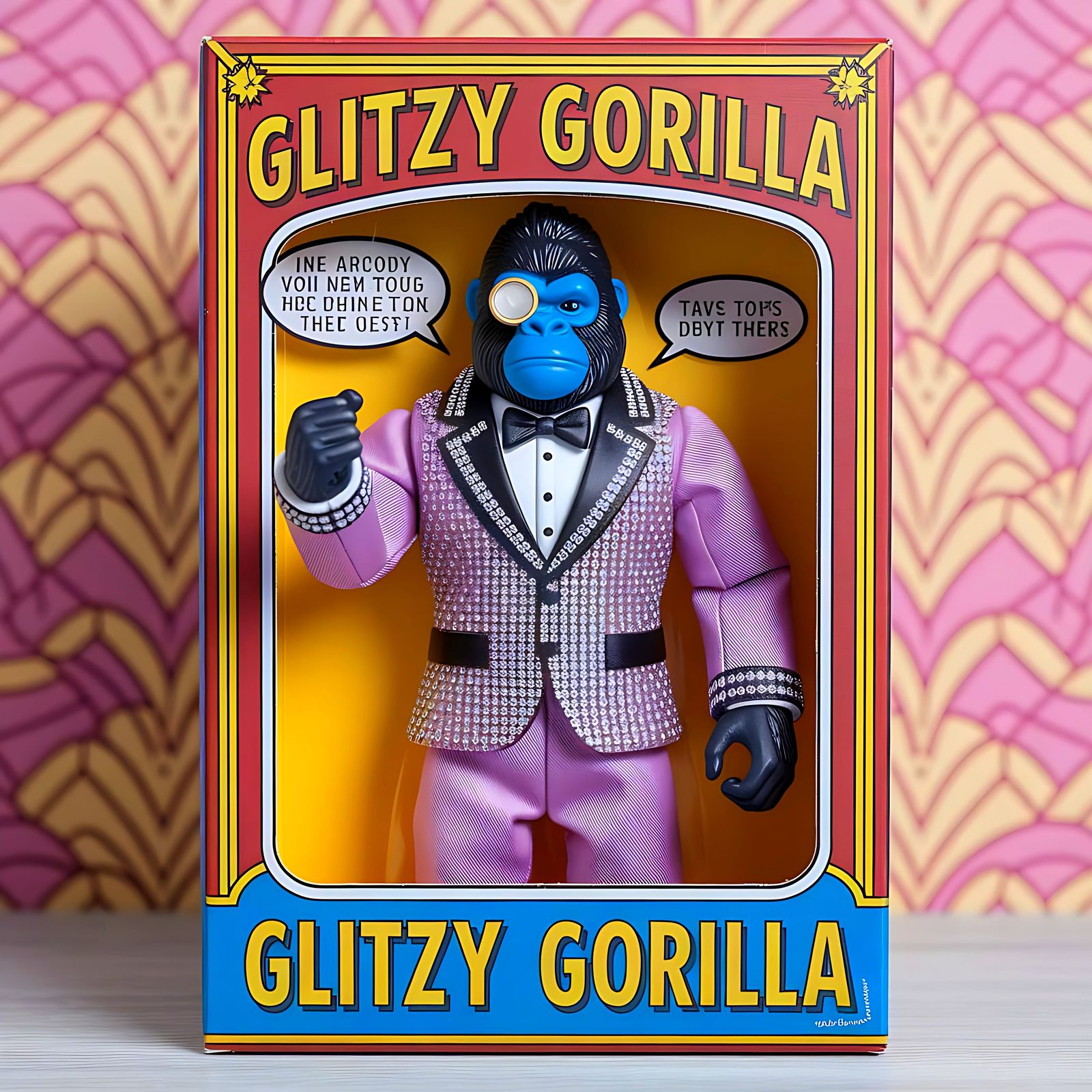 Vintage Glamour Gorilla Toy Box