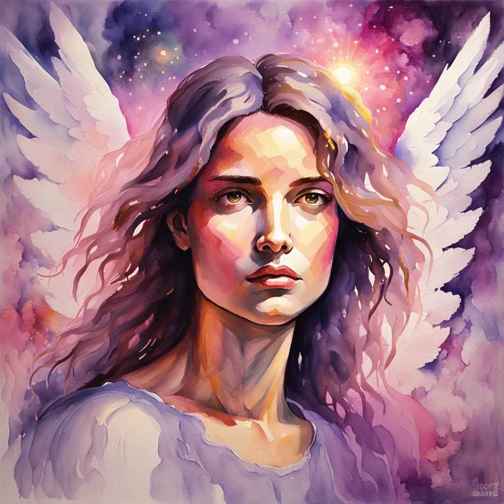 Arch Angel Raphael in Romantic Expressionism Style