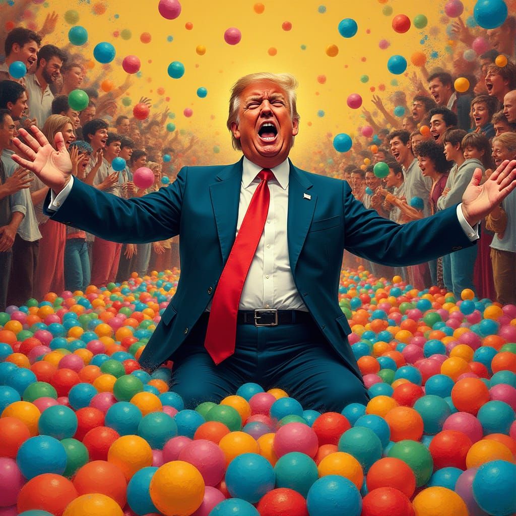 Furious Donald Trump Tossed in Ball Pit of Chaos
