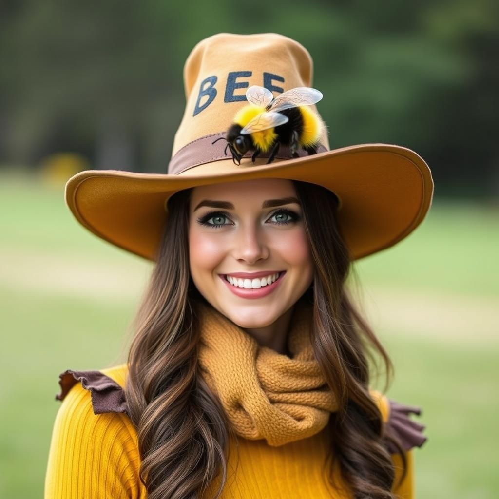 Woman with Bumblebee Hat