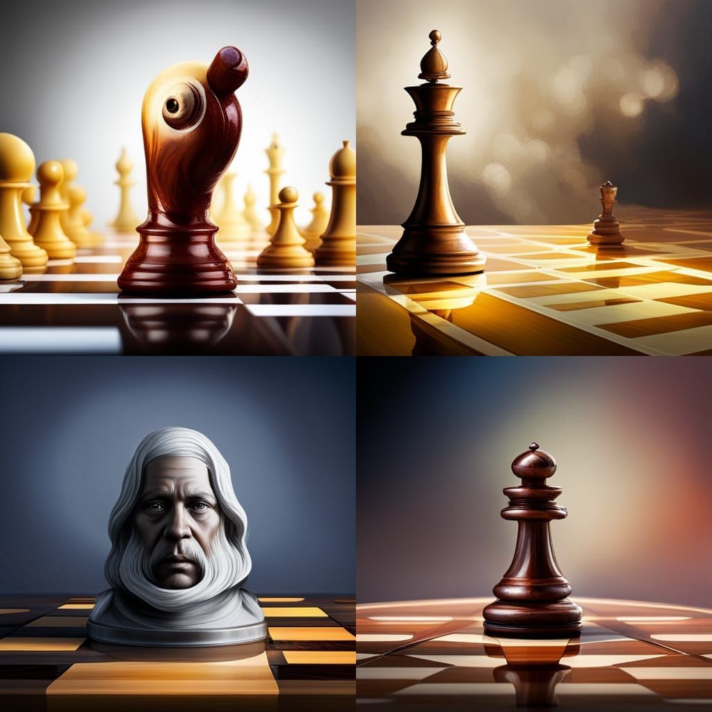 Hyperrealistic Chess Pawn Splash Art Concept