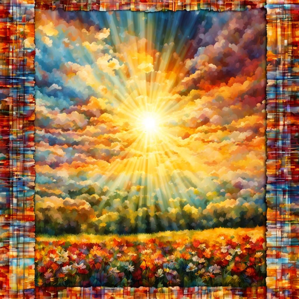 Plaid Tapestry in Divine Sunshine