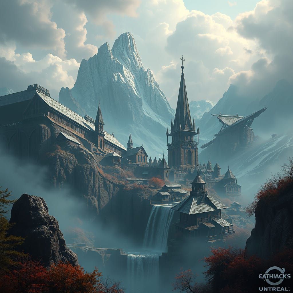 Fantastical Valhalla Matte Painting