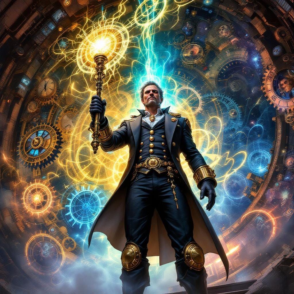 Dr. Chronos: Time-Manipulating Villain in Steampunk Style