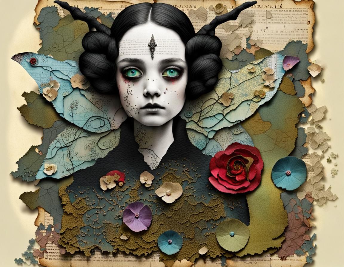 Ethereal Morgana in Whimsical Gothic Fantasy